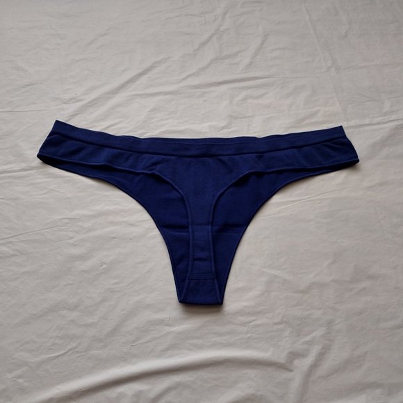 PINK VICTORIA'S SECRET BLUE INVISIBLE THONG PANTY - Picture 7 of 9